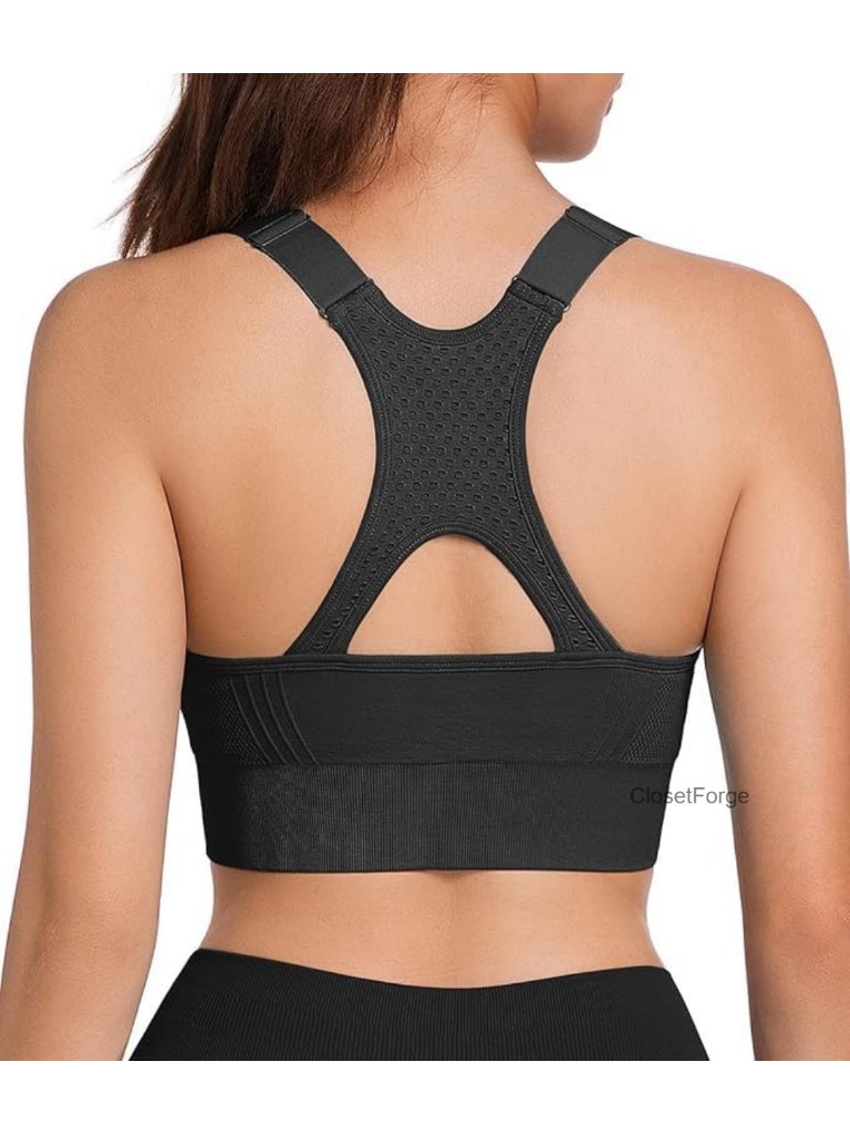 Sports Bra For Women High Support Wide Straps With Removable Pads & Adjustable